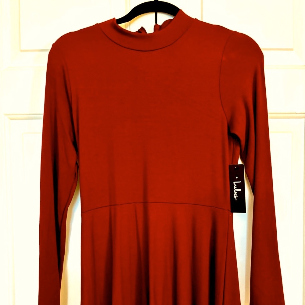 Trendy wine/merlot knit dress